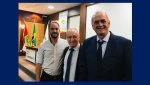 Em destaque o presidente do OSB-SC Leomir Minozzo ladeado por Marcos Bellicanta e Sérgio Cadore formam a equipe de representantes de Blumenau e Indaial junto a entidade estadual. 