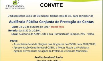 OSBLU realiza audiência pública e escolhe novos dirigentes 2018/2019